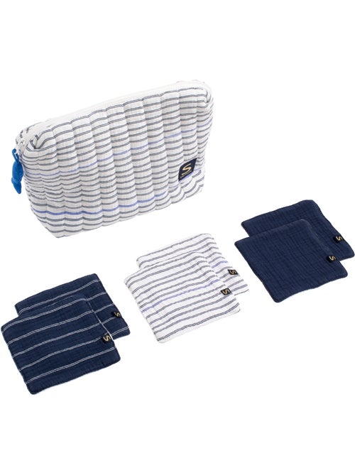 Borsa da toilette in doppia garza di cotone e spugna a - SAUTHON - Kiabi