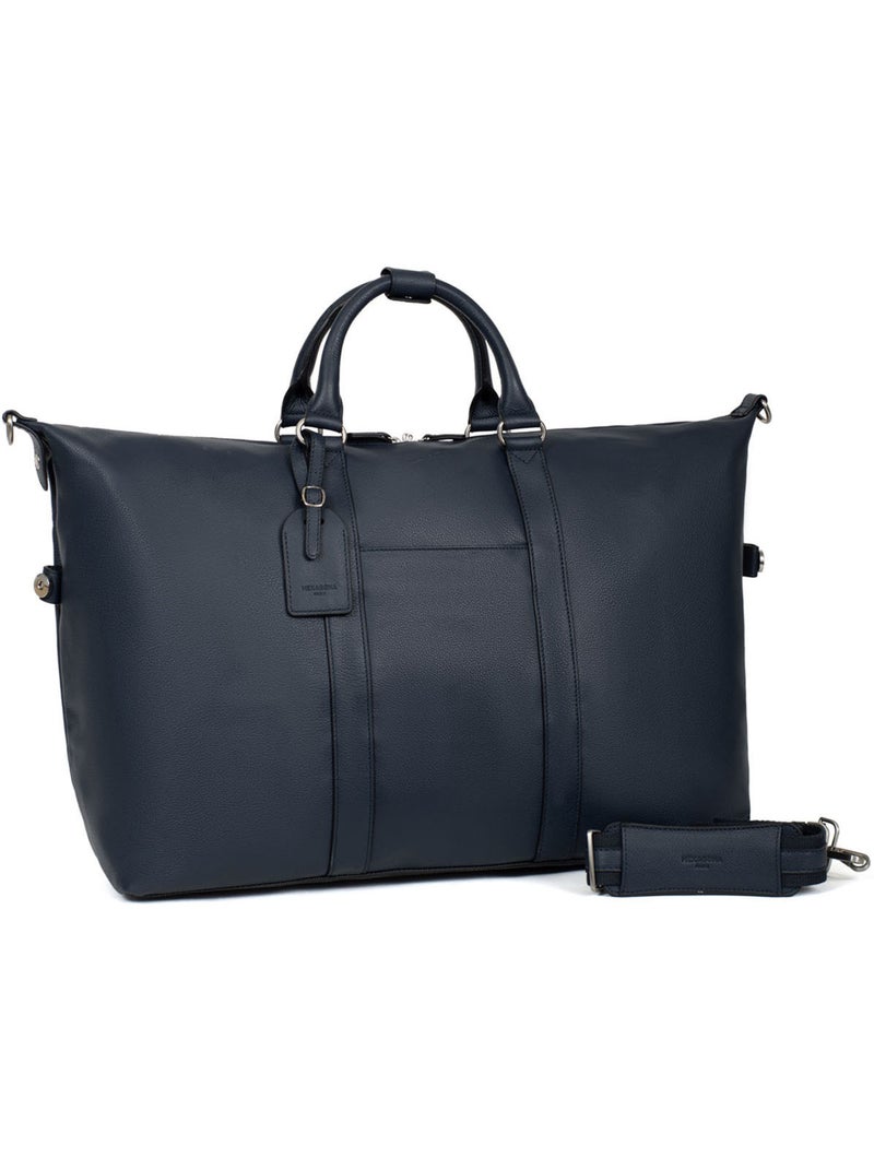 Borsa da viaggio - Pelle CONFORT Blu marino - Kiabi