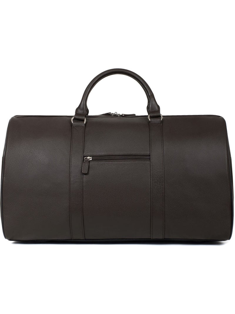 Borsa da viaggio - pelle confort hexagona Marrone scuro - Kiabi