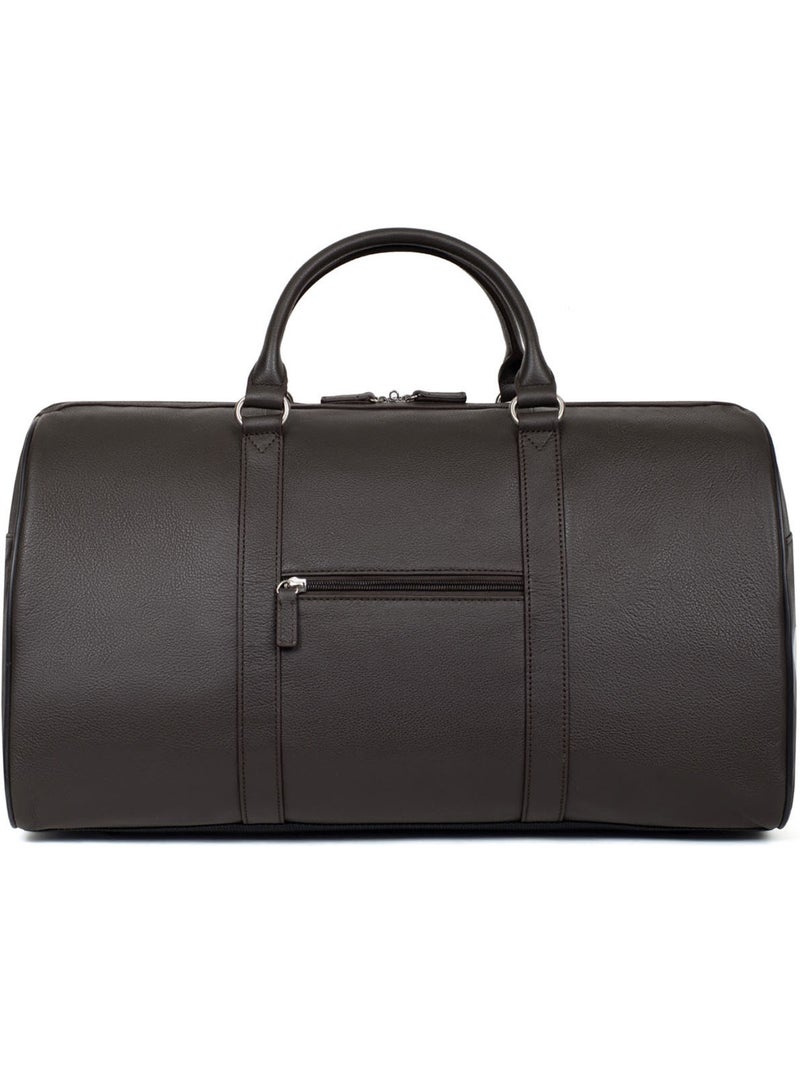 Borsa da viaggio - pelle confort hexagona Marrone scuro - Kiabi