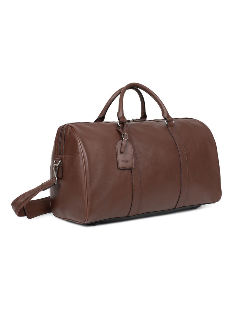 Borsa da viaggio - Pelle CONFORT Marrone cioccolato - Kiabi