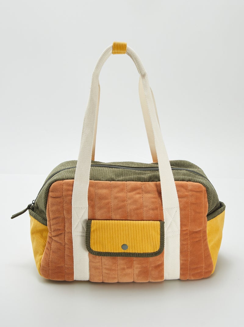 Borsa da viaggio color block KAKI - Kiabi