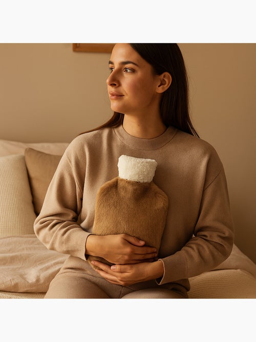 Borsa dell'acqua calda con fodera morbida effetto peluche - Kiabi