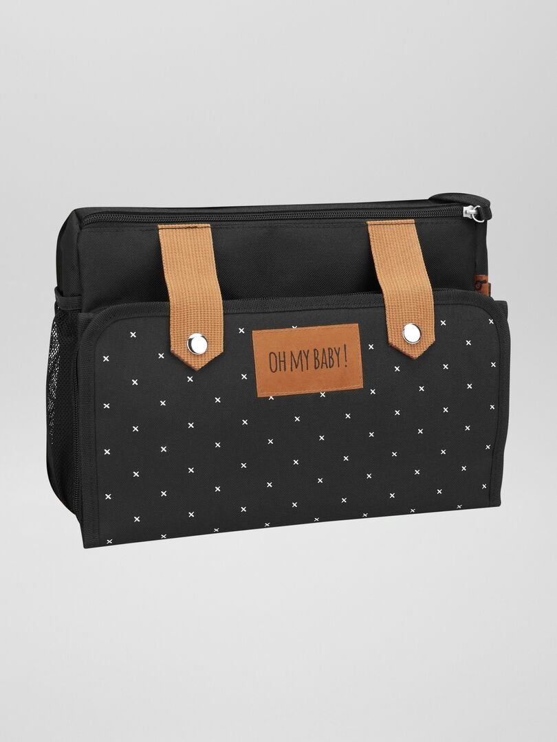 Borsa Fasciatoio London Nero - Borsa Per Pannolini, Ampia, Lavabile, Con Fasciatoio Integrato - Foto 8