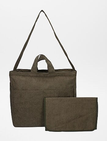Borsa fasciatoio a coste + tappetino portatile