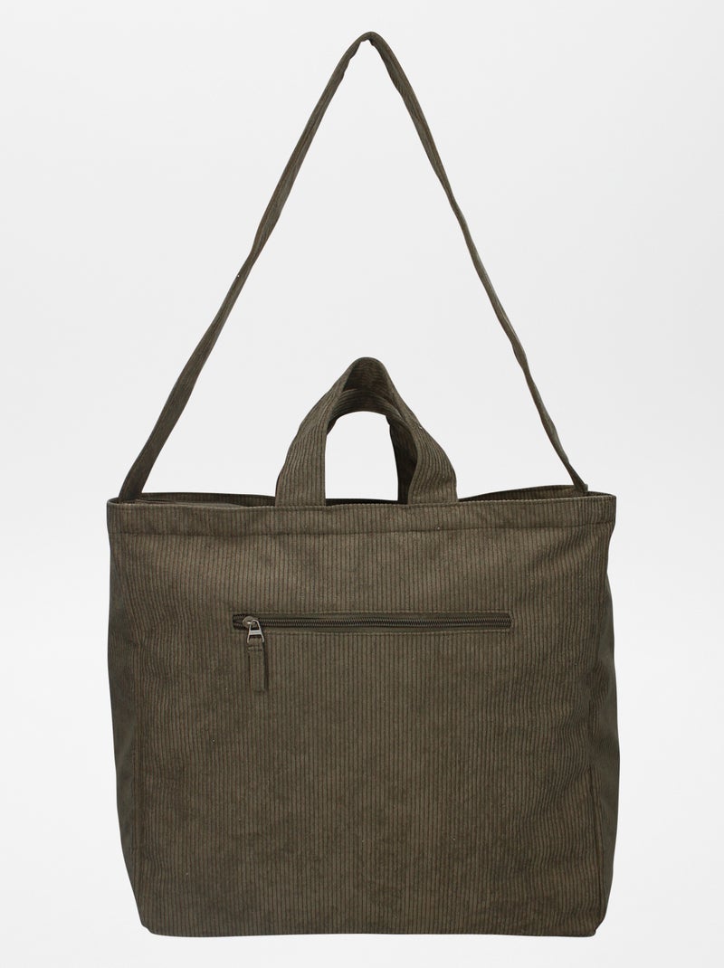 Borsa fasciatoio a coste + tappetino portatile KAKI - Kiabi