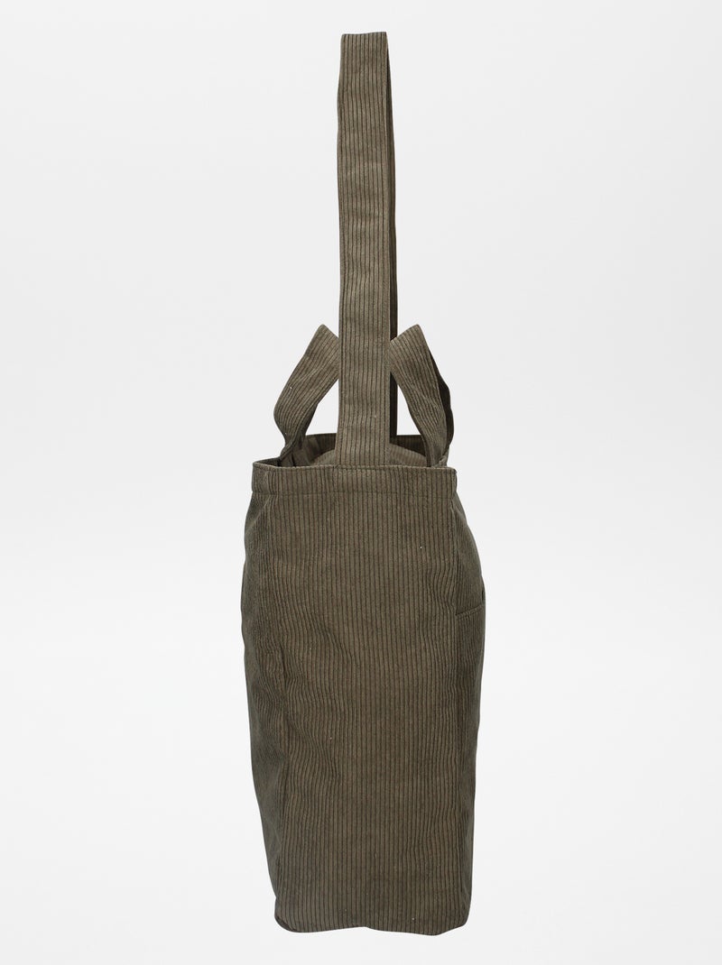 Borsa fasciatoio a coste + tappetino portatile KAKI - Kiabi