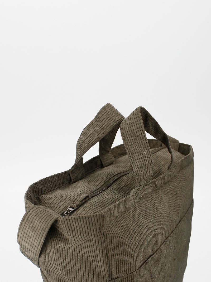 Borsa fasciatoio a coste + tappetino portatile KAKI - Kiabi