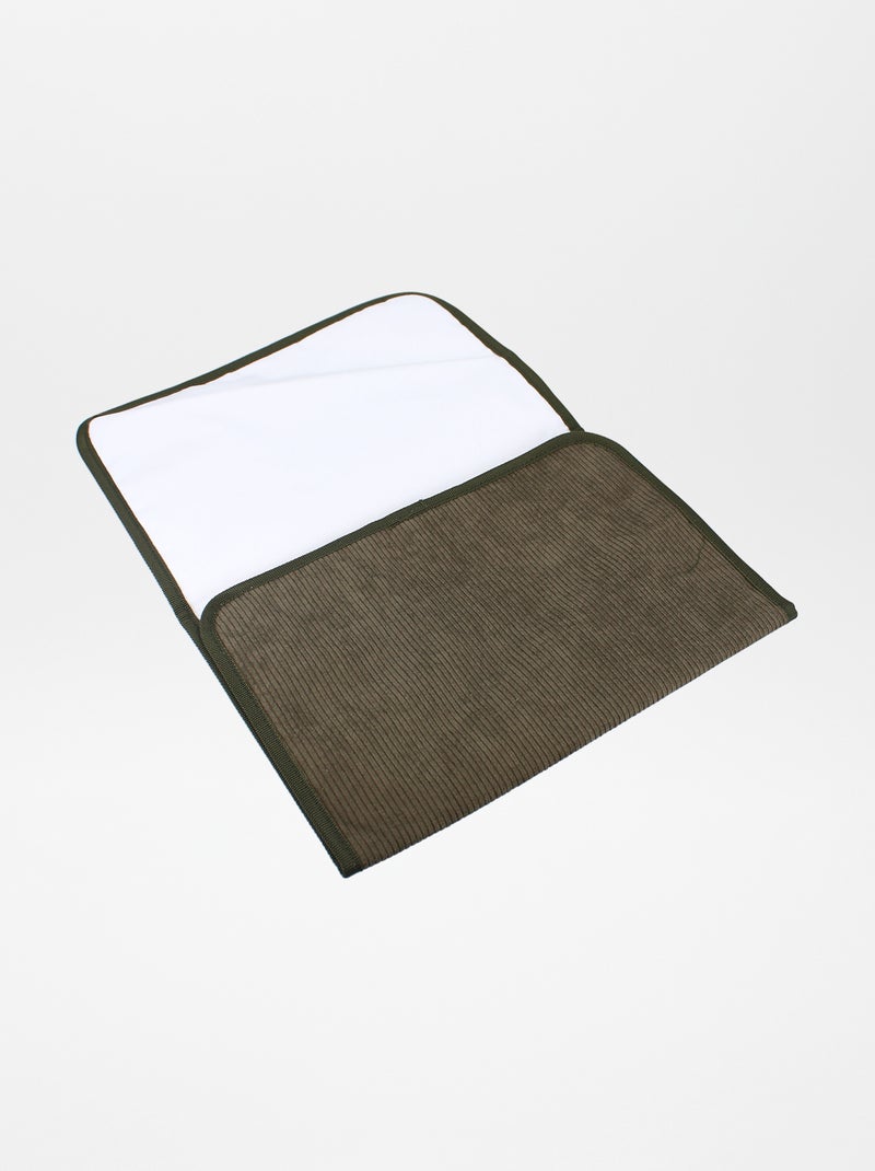 Borsa fasciatoio a coste + tappetino portatile KAKI - Kiabi