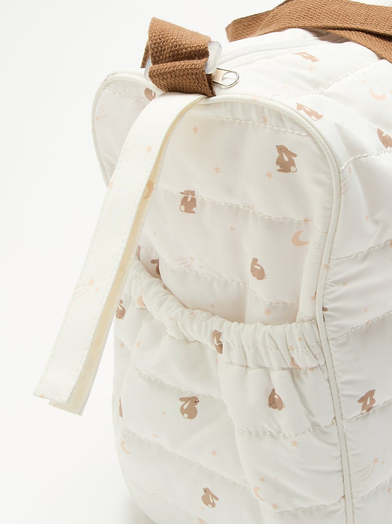 Borsa fasciatoio con materassino fasciatoio interno e attacco per passeggino Bianco - Kiabi