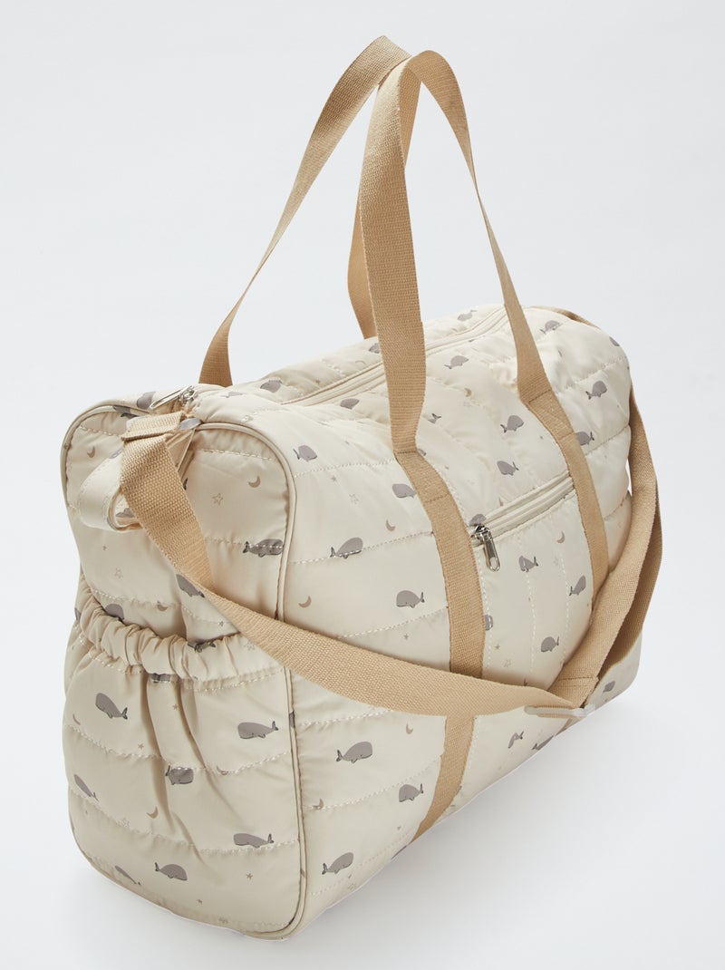 Borsa fasciatoio con stampa e tappetino incluso BEIGE - Kiabi