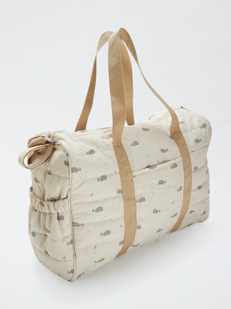 Borsa fasciatoio con stampa e tappetino incluso BEIGE - Kiabi