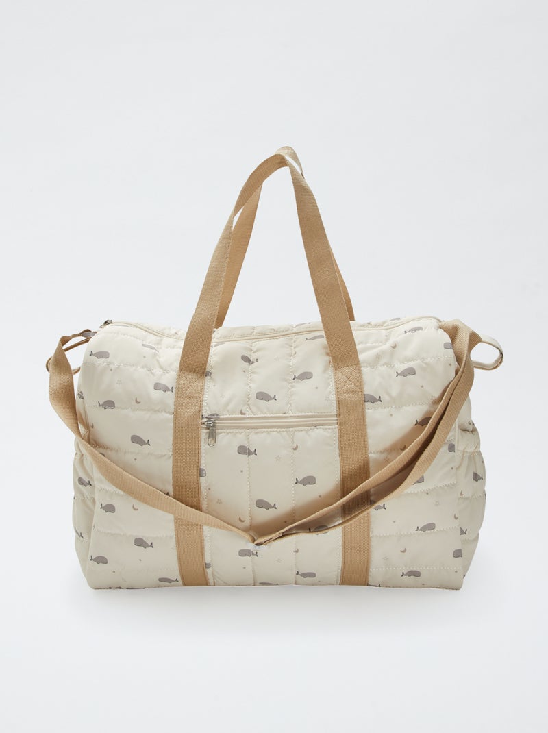 Borsa fasciatoio con stampa e tappetino incluso BEIGE - Kiabi