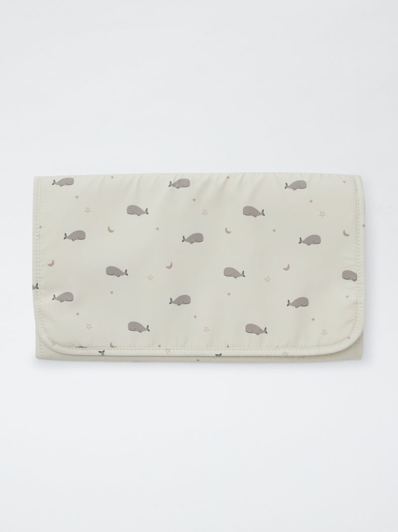 Borsa fasciatoio con stampa e tappetino incluso BEIGE - Kiabi