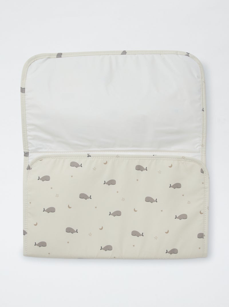 Borsa fasciatoio con stampa e tappetino incluso BEIGE - Kiabi