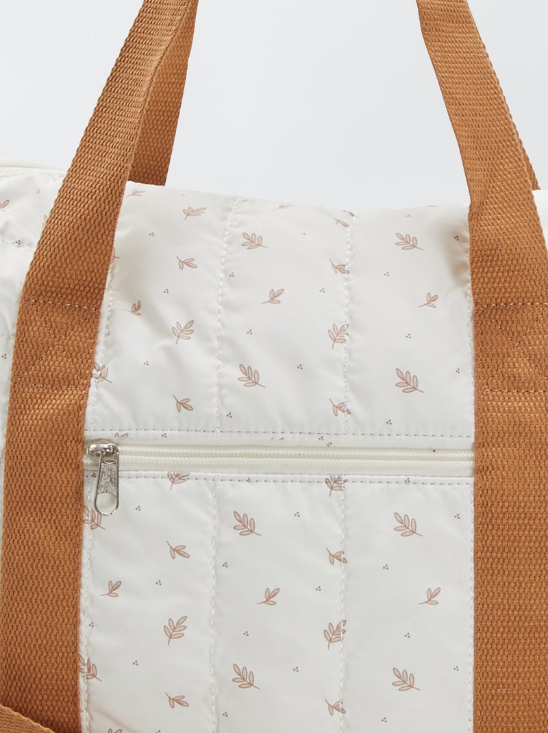 Borsa fasciatoio con tappetino e attacco per passeggino BIANCO - Kiabi