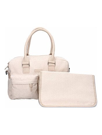 Borsa fasciatoio in velluto a coste con fasciatoio da viaggio | Kidzroom