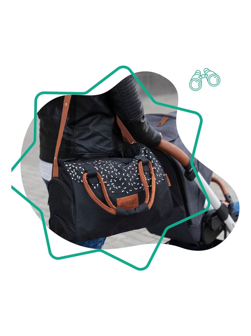 Borsa fasciatoio Pocketstyle con tasche multiple, capacità 10 L, modello «Badabulle» Nero - Kiabi