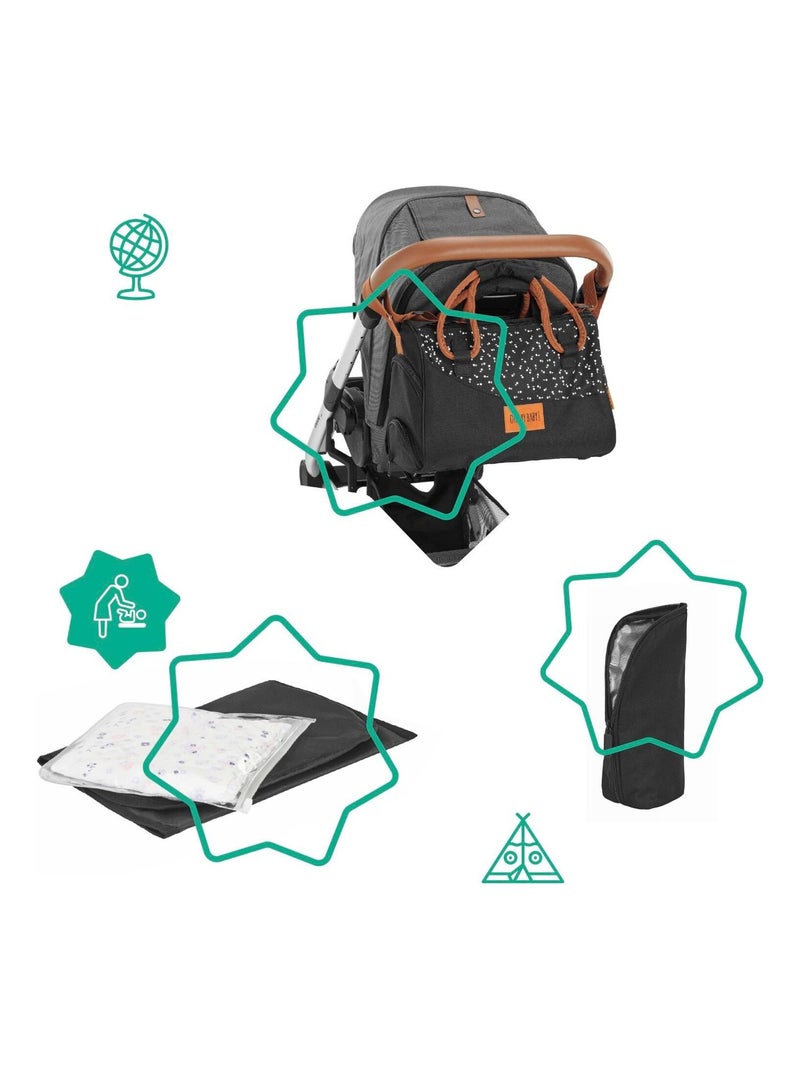 Borsa fasciatoio Pocketstyle con tasche multiple, capacità 10 L, modello «Badabulle» Nero - Kiabi
