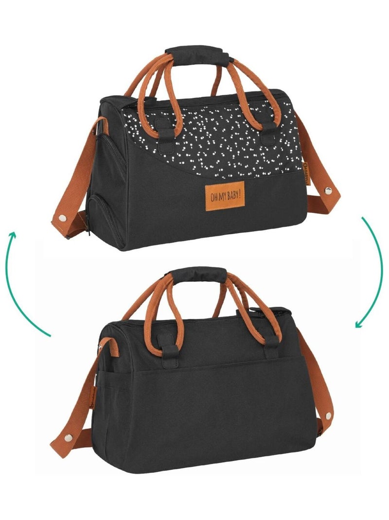 Borsa fasciatoio Pocketstyle con tasche multiple, capacità 10 L, modello «Badabulle» Nero - Kiabi