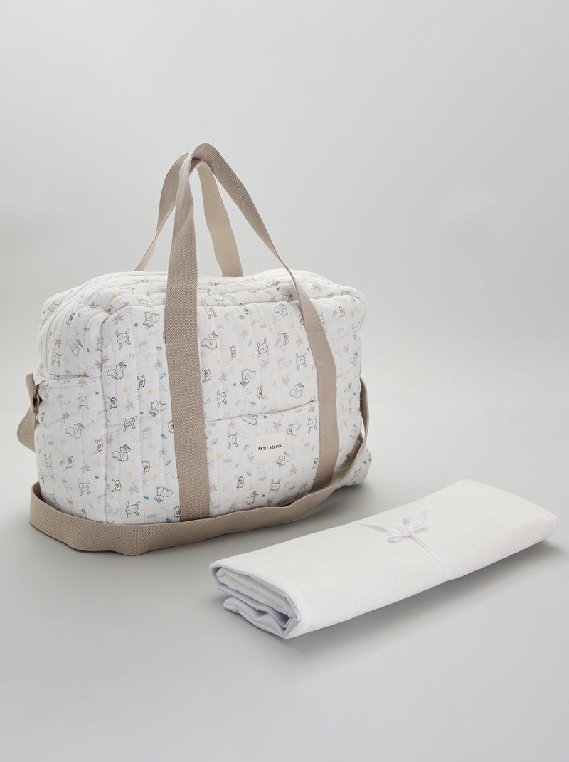 Borsa fasciatoio + tappetino BIANCO - Kiabi