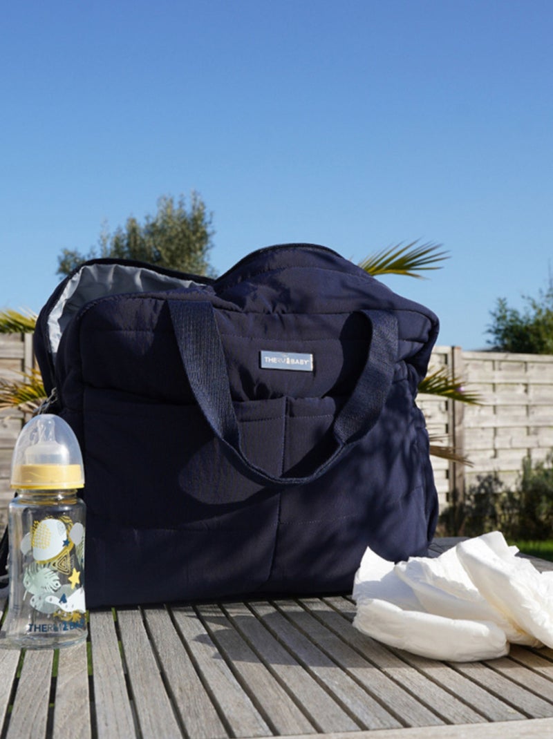 Borsa fasciatoio Thermobaby Plumea imbottita 31,5 L con 3 tasche termiche Blu notte - Kiabi