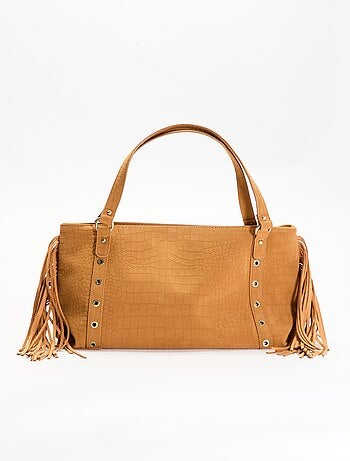 Borsa hobo con frange