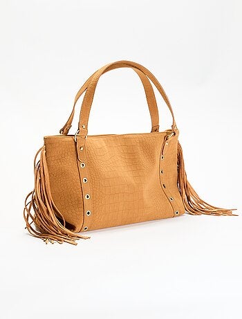 Borsa hobo con frange