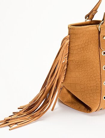 Borsa hobo con frange