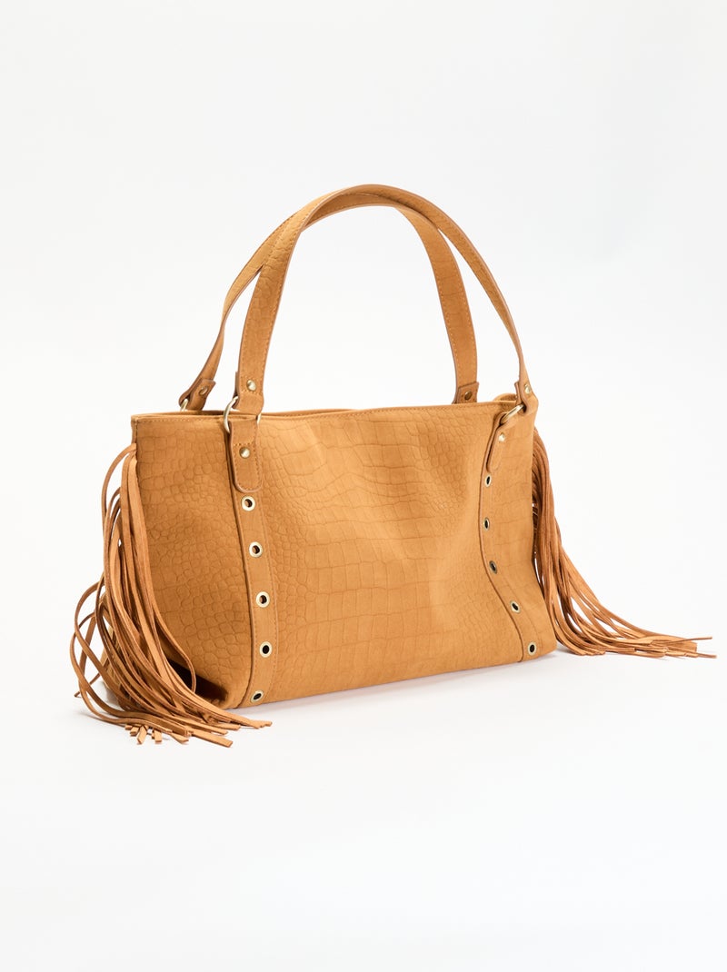 Borsa hobo con frange Beige - Kiabi