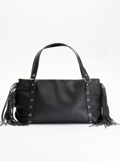Borsa hobo con frange in similpelle - Kiabi