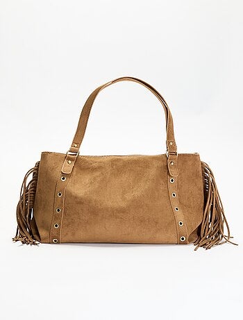 Borsa hobo con frange