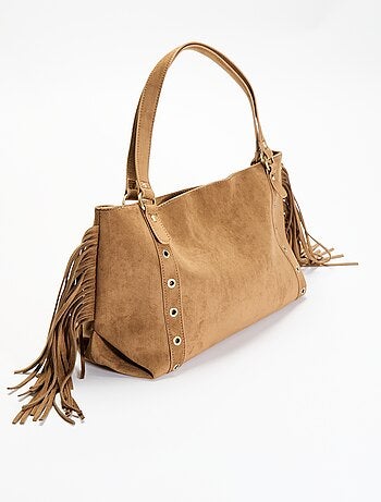Borsa hobo con frange