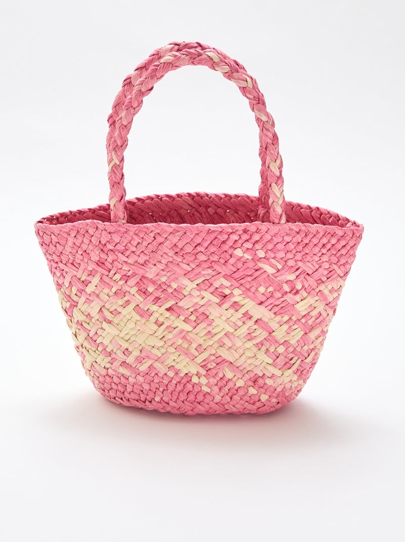 Borsa in carta intrecciata Rosa - Kiabi