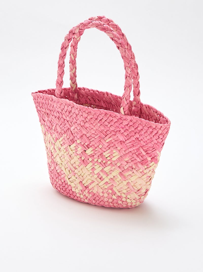 Borsa in carta intrecciata Rosa - Kiabi