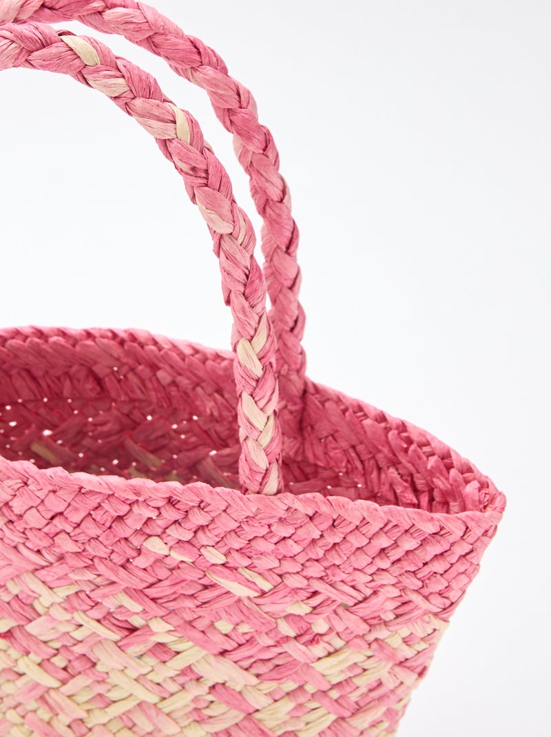 Borsa in carta intrecciata Rosa - Kiabi