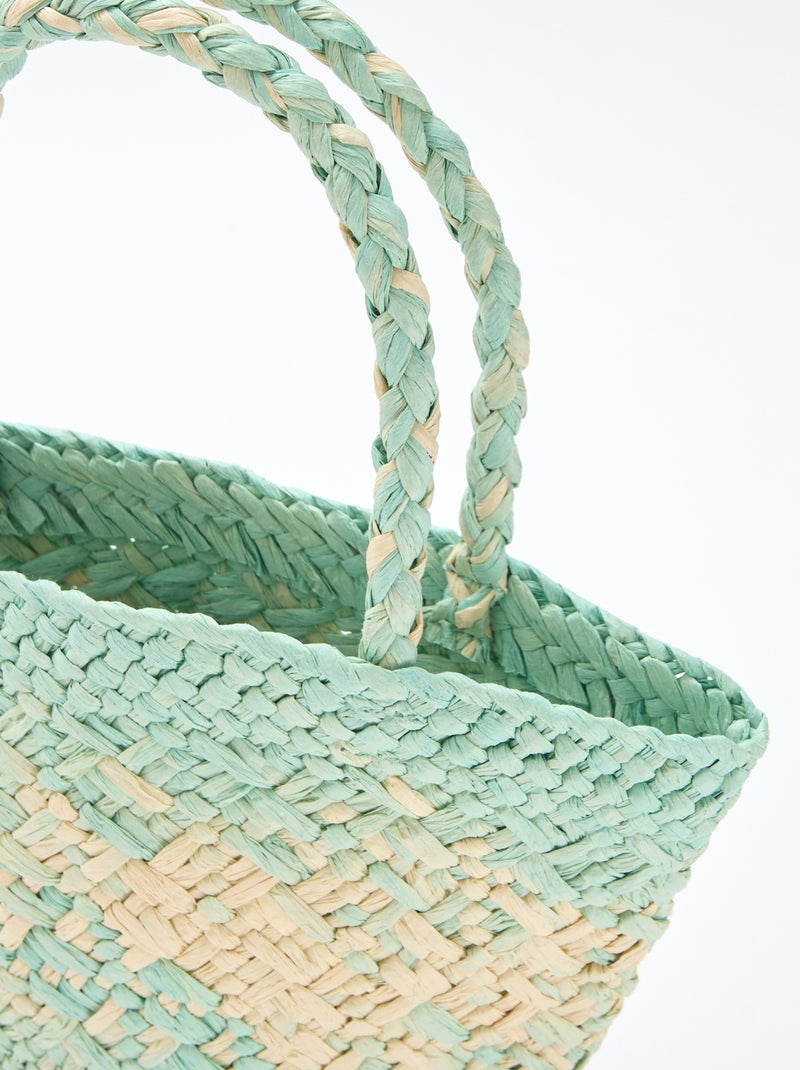 Borsa in carta intrecciata Verde - Kiabi