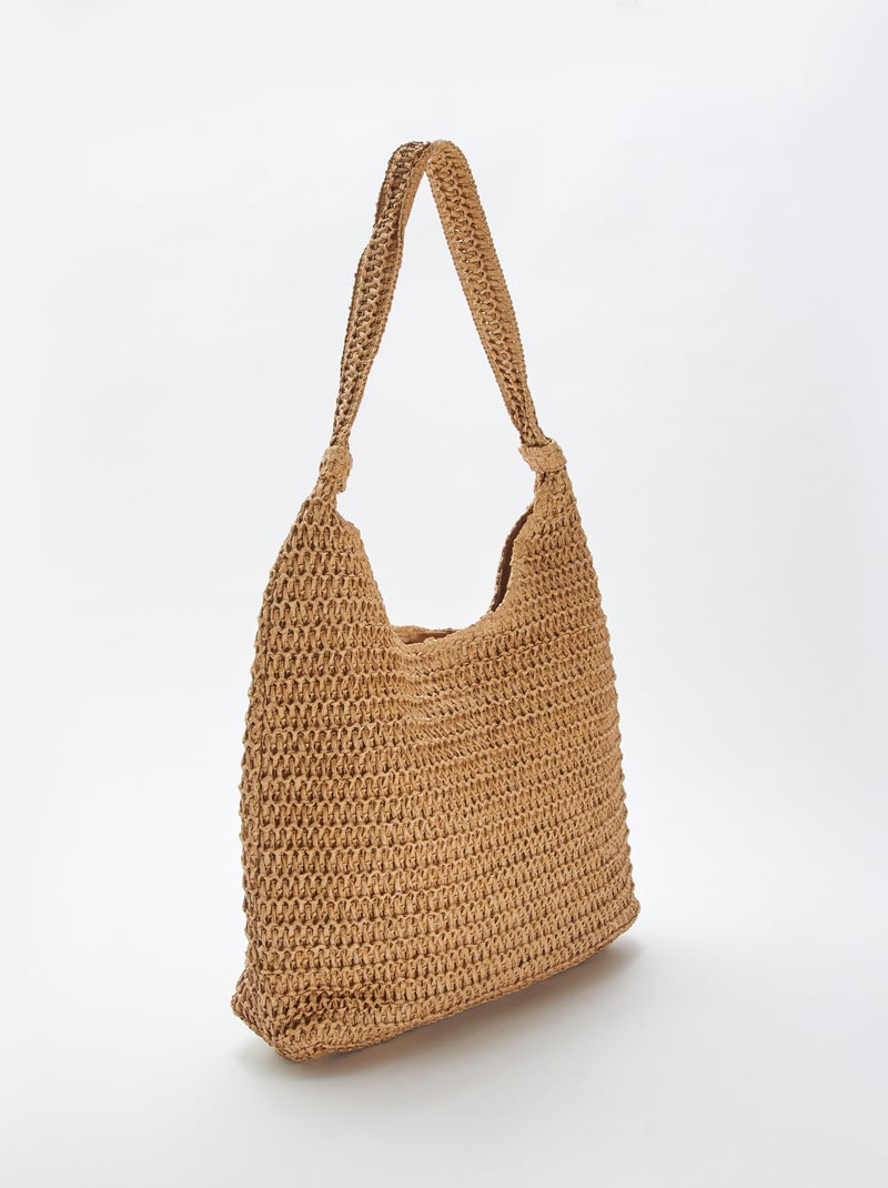 Borsa in paglia grande BEIGE - Kiabi