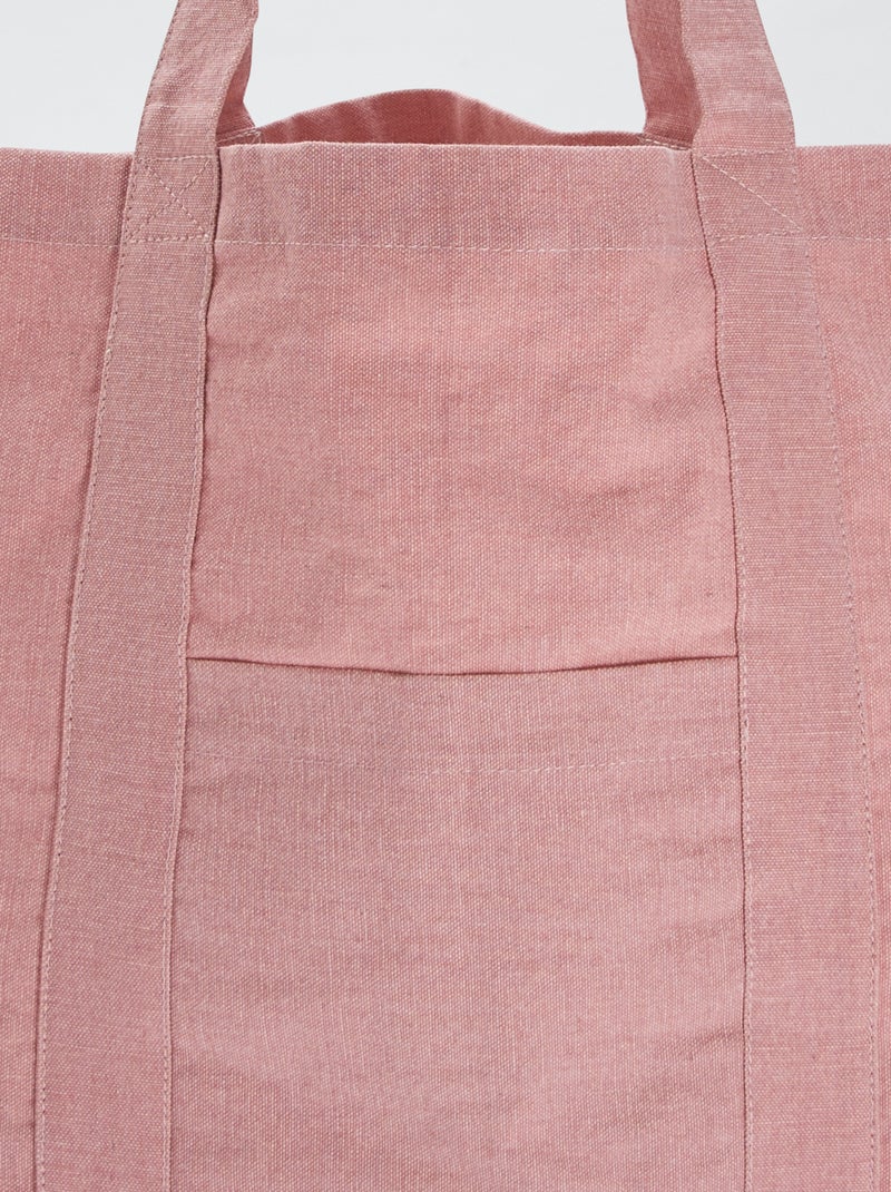 Borsa mare extra-large in cotone ROSA - Kiabi