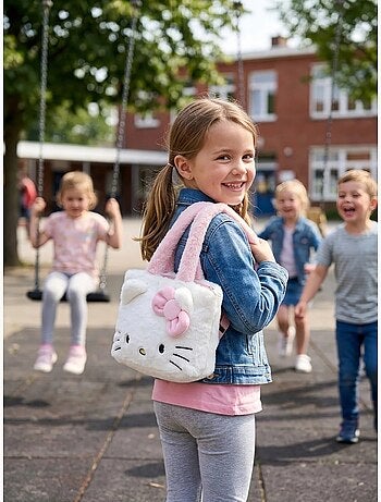 Borsa peluche bambina hello kitty sanrio