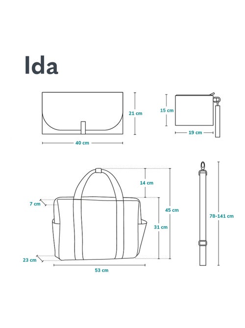 Borsa per pannolini LIONELO Ida Daily - Grande capacità - Tracolla - Materiali di alta qualità - Kiabi Borsa per pannolini LIONELO Ida Daily - Grande capacità - Tracolla - Materiali di alta qualità - Kiabi