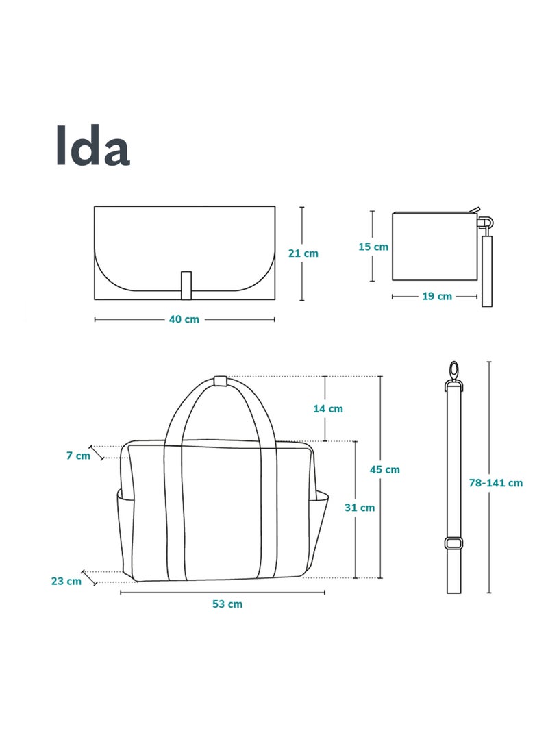 Borsa per pannolini LIONELO Ida Daily - Grande capacità - Tracolla - Materiali di alta qualità Nero - Kiabi