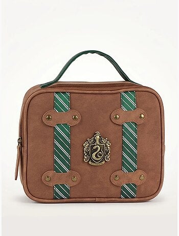 Borsa porta pranzo effetto baule vintage termica serpentard harry potter
