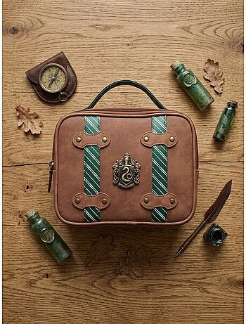 Borsa porta pranzo effetto baule vintage termica serpentard harry potter