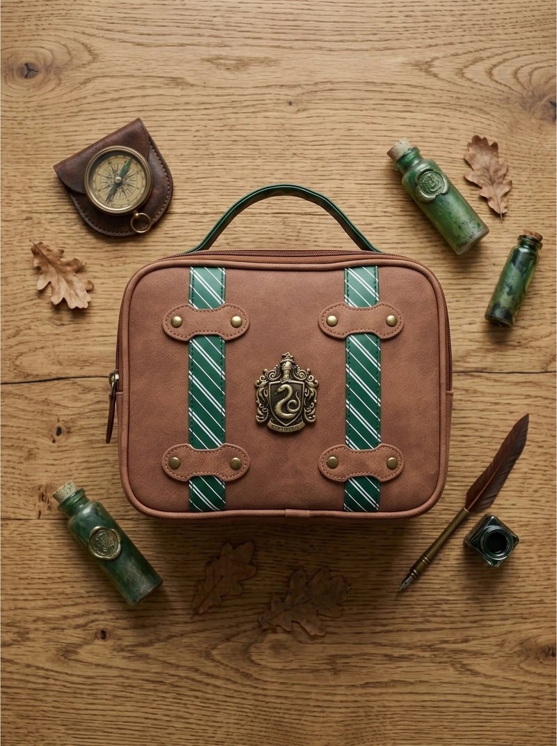 Borsa porta pranzo effetto baule vintage termica serpentard harry potter Verde - Kiabi