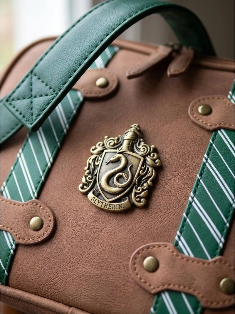 Borsa porta pranzo effetto baule vintage termica serpentard harry potter Verde - Kiabi