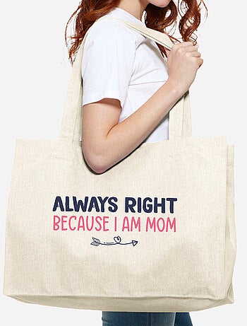 Borsa shopper grande ALWAYS RIGHT MOM