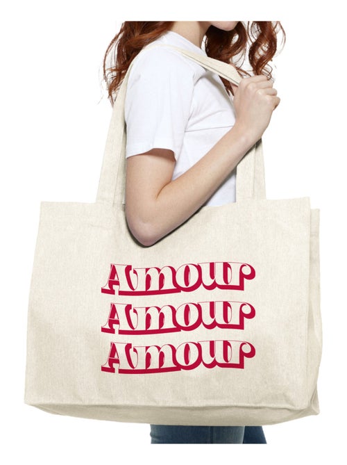 Borsa shopper grande AMOUR FACE - Kiabi