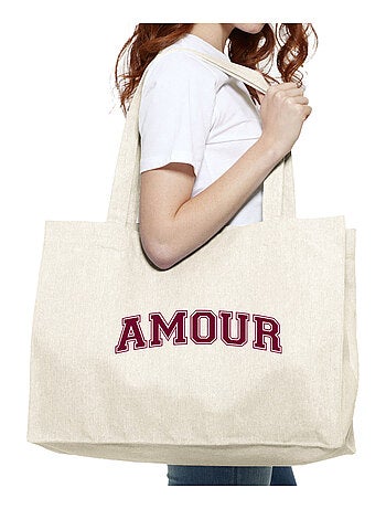 Borsa shopper grande AMOUR TYPO USA