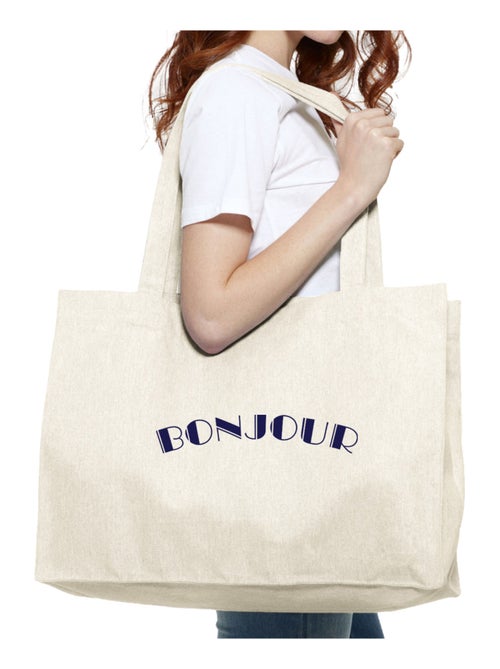 Borsa shopper grande BONJOUR - Kiabi Borsa shopper grande BONJOUR - Kiabi